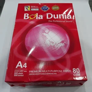 Kertas HVS A4 80 Gram Bola dunia