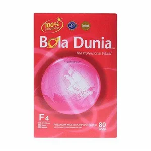 Kertas HVS F4 80 Gram Bola Dunia