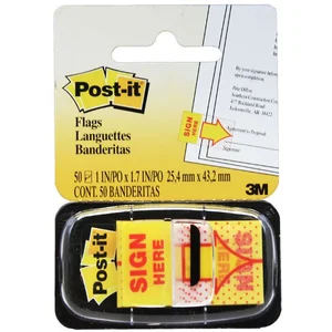 3M Post-it Sign Here Kuning