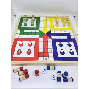 Mainan Edukasi Ludo Kayu Pinus SNI