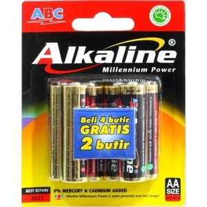 Baterai ABC Alkaline AA isi 6