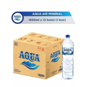 Aqua 1500 Ml Air Mineral Botol Besar 1 Dus