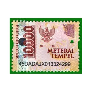 Stamp Stamp Rp. 10,000 Original / Original