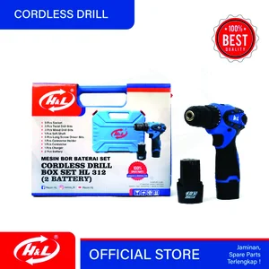 312 Mesin Bor Cordless Drill BOXSET - 2 Baterai 12V