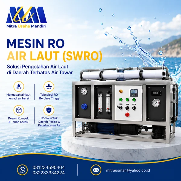 Mesin RO Air Laut (SWRO) – Solusi Pengolahan Air Laut di Daerah Terbatas Air Tawar