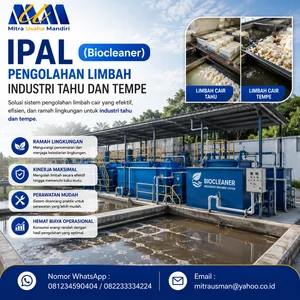 IPAL (Biocleaner) - Sistem Pengolahan Limbah Tahu dan Tempe Modern