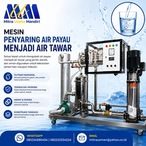  Mesin penyaring  Air Payau Menjadi Air Tawar. 