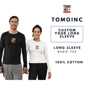 custom printing long sleeve tee 100% cotton