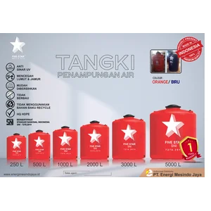 TOREN TANDON TANGKI AIR FIVE STAR 250 Liter