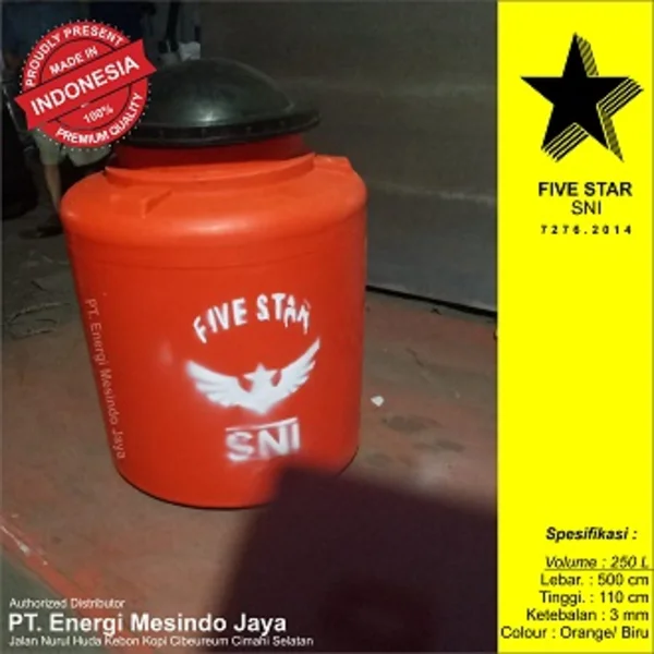 TOREN TANDON TANGKI AIR FIVE STAR 250 Liter