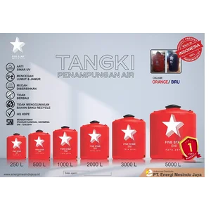 Toren Tangki Air FIve Star 3000 Liter
