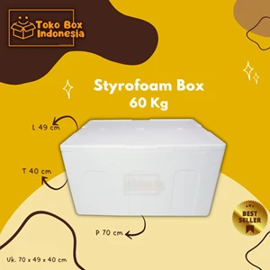 Styrofoam Box AG 60 / Large Styrofoam Box / Styrofoam Box AG 60 / Styrofoam Box Ice / Meat / Vegetables / Fruits / Frozen Food / Box Styrofoam