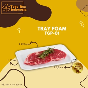 Tray Foam TGP01 / Tray Foam Alat Pembungkus Buah / Daging / Sayur / Tempat Buah dan Sayur