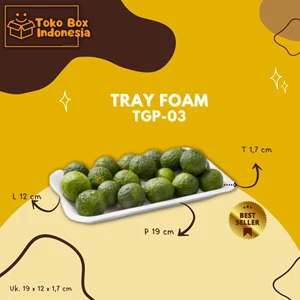 Tray Foam TGP03/ Tray Foam Alat Pembungkus Buah / Daging / Sayur / Tempat Buah dan Sayur