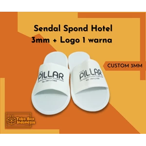 Sandal Hotel / Sendal Spond 3mm + Logo 1 warna / Amenites Hotel
