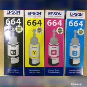  Tinta Labeller 1 Satu Set CMYK Tinta Botol 664 T664 Refill Epson L120 L360 L110 isi 4