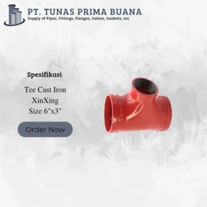Tee Cast Iron XinXing Size 6x3"
