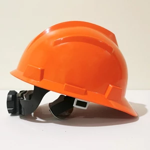 Helm Safety Enzo Helm Proyek Fastrek Putar + tali dagu (oranye)