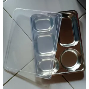 Tempat Makan Lima Sekat Stainless