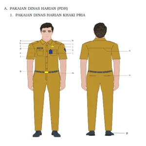 Seragam PDH pakaian dinas PNS