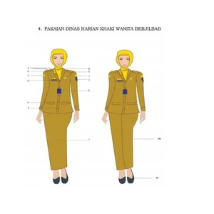Seragam kerja dinas pns/pdh wanita muslim