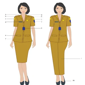 Seragam Dinas PDH Wanita Tangan Pendek