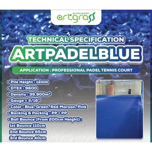 Rumput Sintetis Artgrass Tenis Padle Blue 