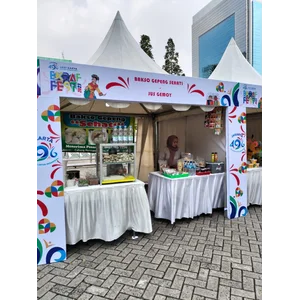 TENDA SARNAFILE DEKORASI (UKURAN 3X3 METER INSTALANSI LISTRIK DAN FASCIA NAME)