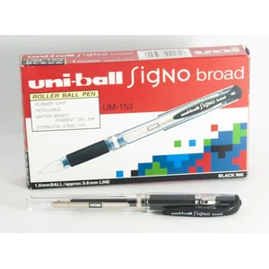 PULPEN GEL / CAIR UNI BALL SIGNO BROAD UM - 153 WARNA HITAM
