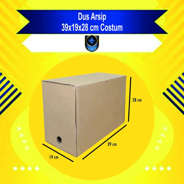 Dus Arsip 39x19x28 cm Costum Print Sablon Box File Arsip Box Dokumen