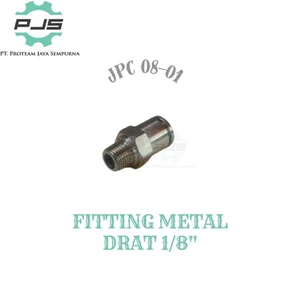 Fitting Metal JPC 08-01 Drat 1/8"