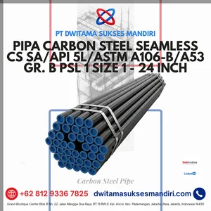 Pipa Carbon Steel (Carbon Steel Pipe) Seamless NSSMC TUBOS BENHTELER API 5L / ASTM A106-B / A53 Gr. B PSL 1 Size 1 - 24 Inch