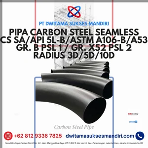 Pipa Carbon Steel (Carbon Steel Pipe) Seamless Induction Bend Pipe PANTECH CS SA / API 5L-B / ASTM A106-B / A53 Gr. B PSL 1 / Gr. X52 PSL 2 Radius 3D/5D/10D