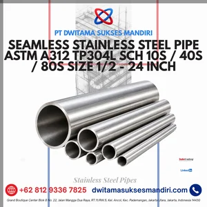 Seamless Stainless Steel Pipe ASTM A312 TP304L SCH 10S / 40S / 80S Size 1/2 - 24 Inch