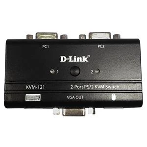 D-LINK KVM-121 2-Port KVM Switch with VGA and PS/2 Ports