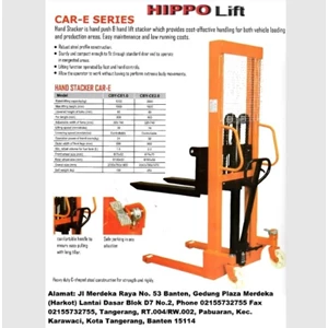 overhead crane hoist Hand Stacker Manual Hippo CAR-E Series Kapasitas 2 Ton