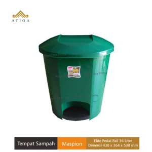 Tempat Sampah Injak Maspion 36L Hijau