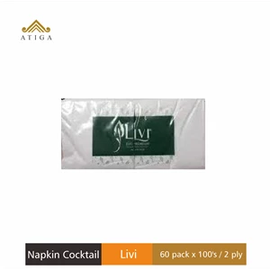 Tisu Makan Livi Evo SENSASION Premium Napkin Cocktail 100’s isi 60