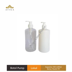 Botol pump 500 ml oval / botol handsoap / botol PET