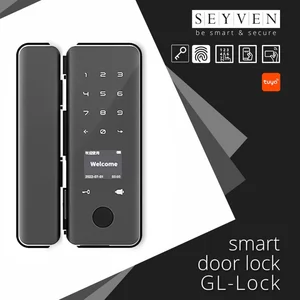 SEYVEN Smart Door Lock Pintu Kaca Digital Lock with APP TUYA - BRACKET KAYU