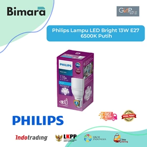 Philips Lampu LED Bright 13W E27 6500K Putih