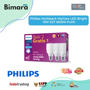 Philips Multipack MyCare LED Bright 13W E27 6500K Putih