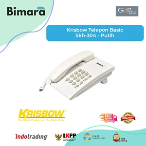 Krisbow Telepon Basic Skh 304 – Putih