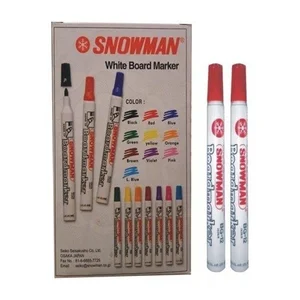 Spidol Besar White Board (Merah) Snowman BG-12