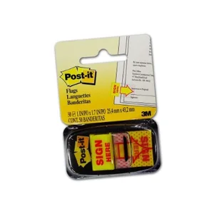Kertas Memo & Sticky Notes Post It Sign Here 3M