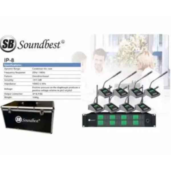 Paket  Microphone Stand Podium Conference Soundbest IP8 Mic Meja set 8 isi 32