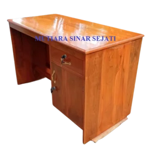 MEJA KANTOR KAYU MAHONI FINISHING MELAMIN