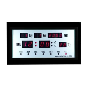 Jam Dinding Digital LED Digital Clock Esa 568 Jam Hari Tanggal Tahun Temperatur Suhu