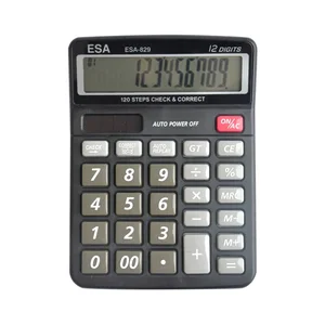 Kalkulator Check Correct 12 Digits ESA 829 Baterai AAA