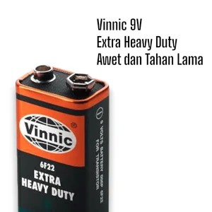 Battery 9V Merk Vinnic Original SUM9V 6F22